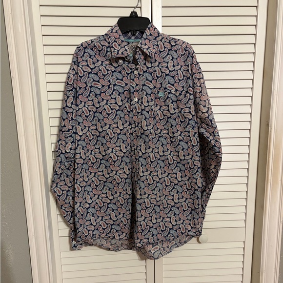Cinch Other - NWOT Cinch Navy Paisley Mens Long-Sleeve Button-Down Shirt